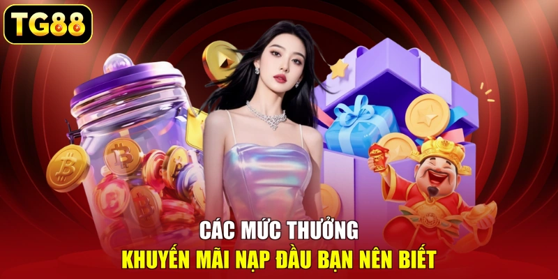 Các mức thưởng khuyến mãi nạp đầu bạn nên biết